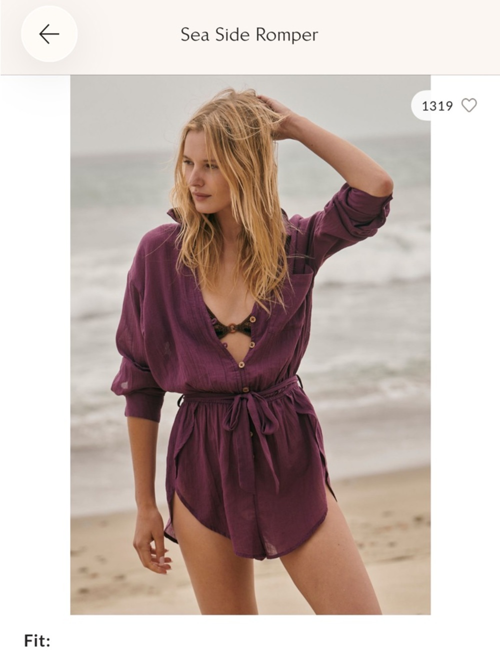 FREE PEOPLE SEA SIDE ROMPER